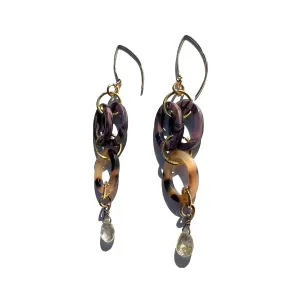 MPR x THE IMAGINARIUM: Lavender   Tortoise with Rutilated Quartz Drop Earrings