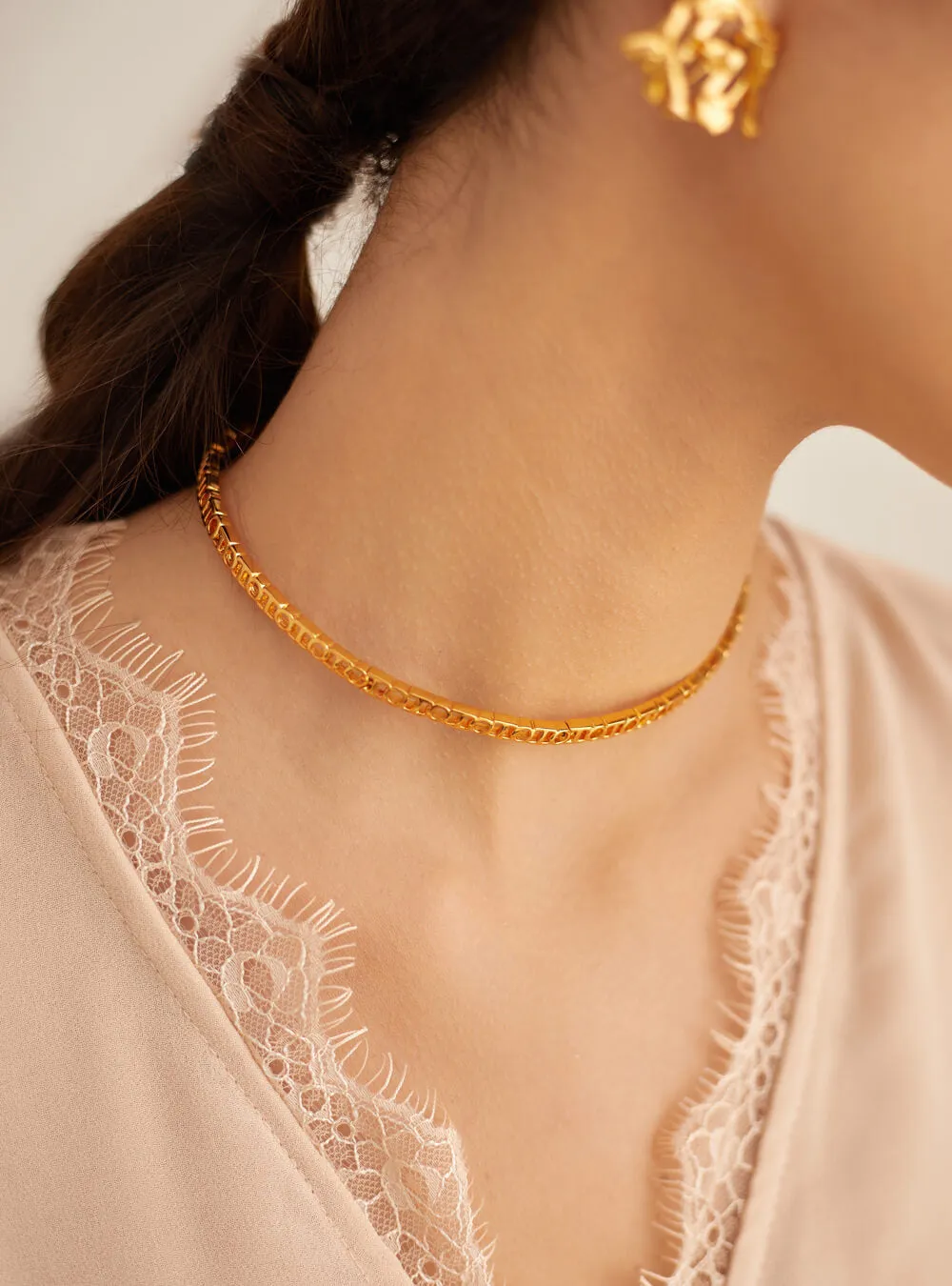 O.H Monogram Choker