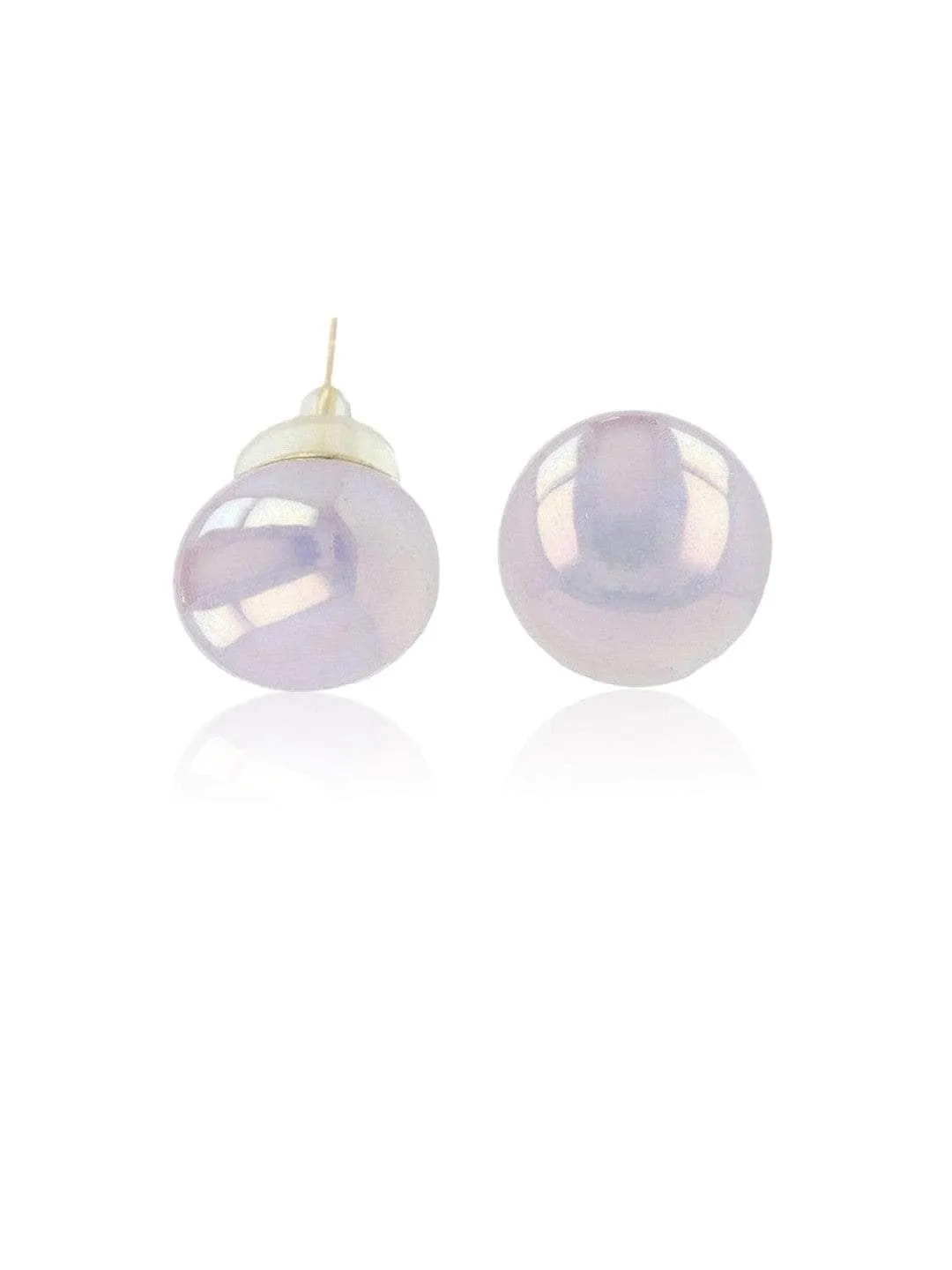 Pearl Statement Studs Chrome
