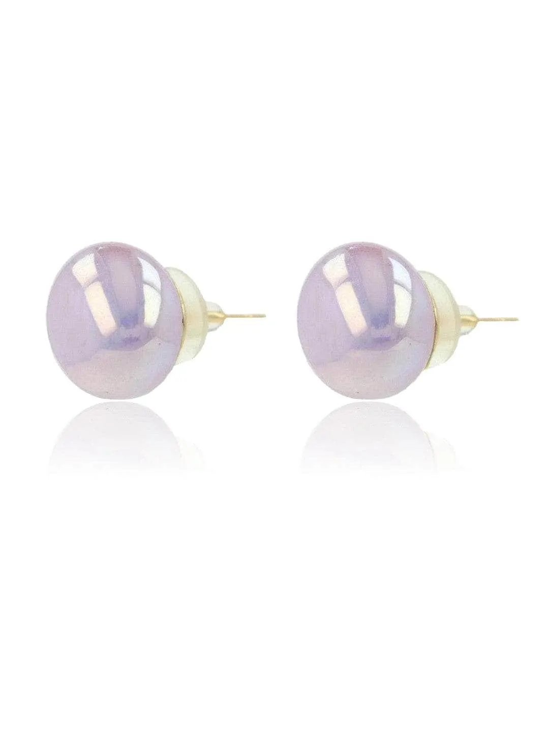 Pearl Statement Studs Chrome
