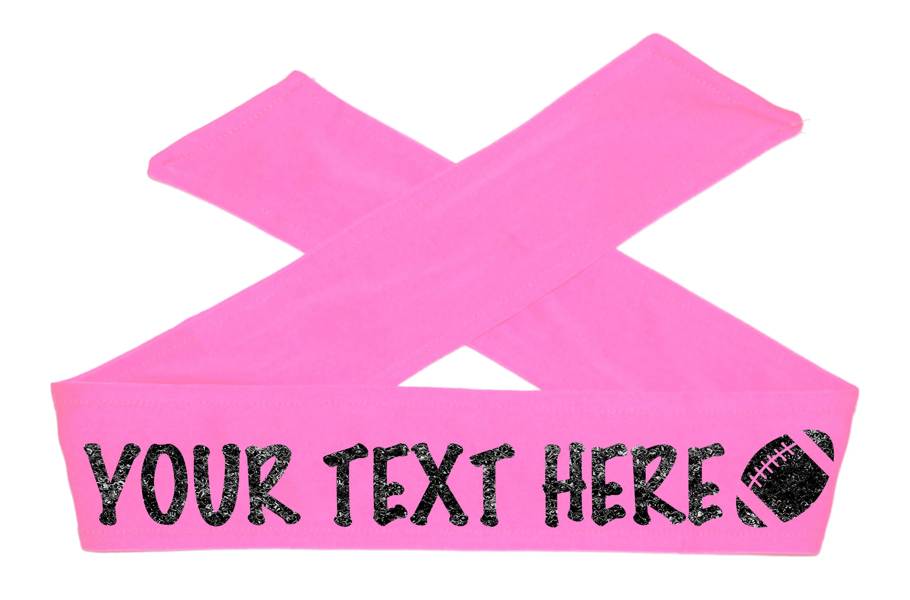Personalized FOOTBALL TIE Headband - Sparkle Letters!
