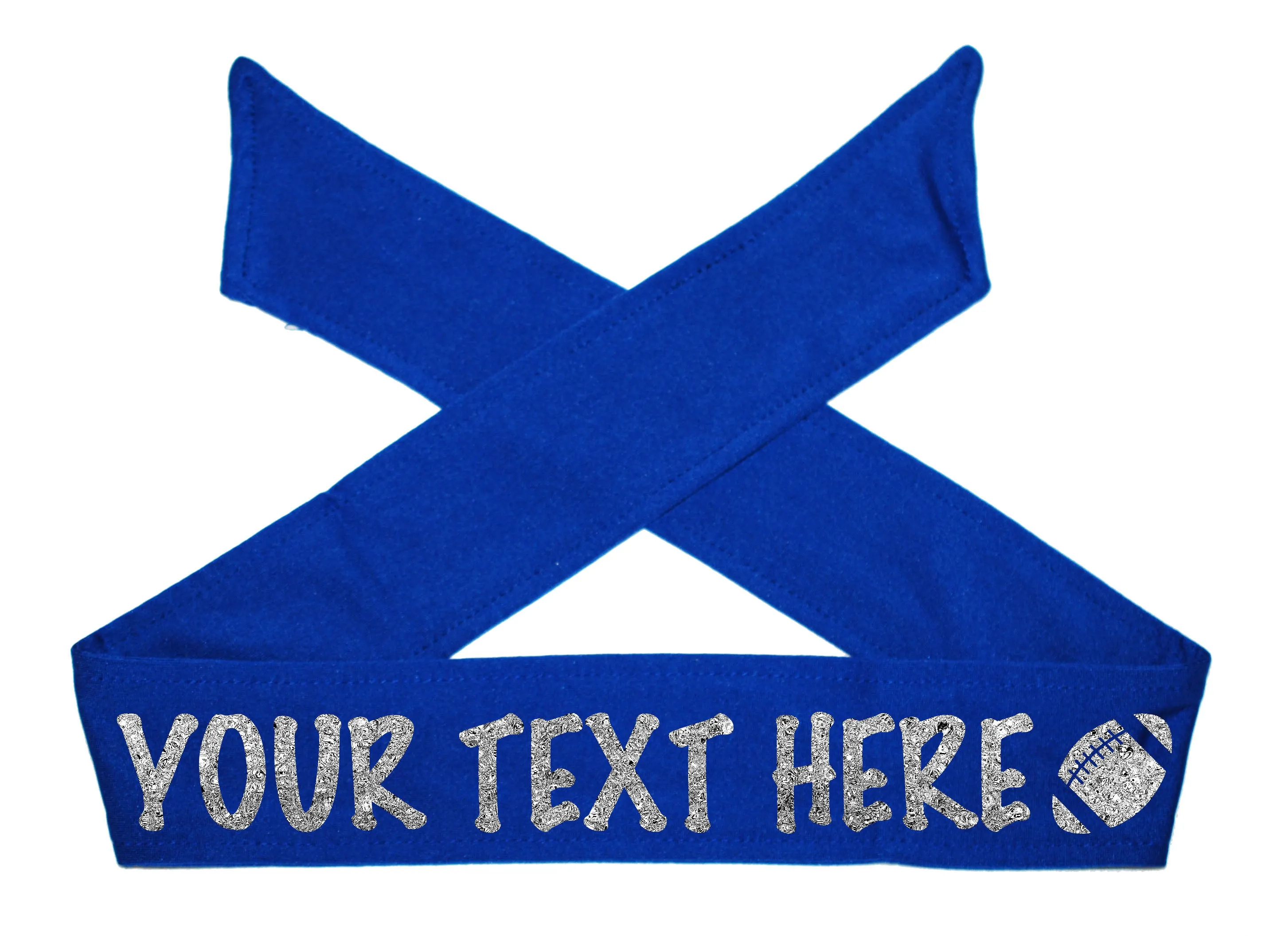 Personalized FOOTBALL TIE Headband - Sparkle Letters!