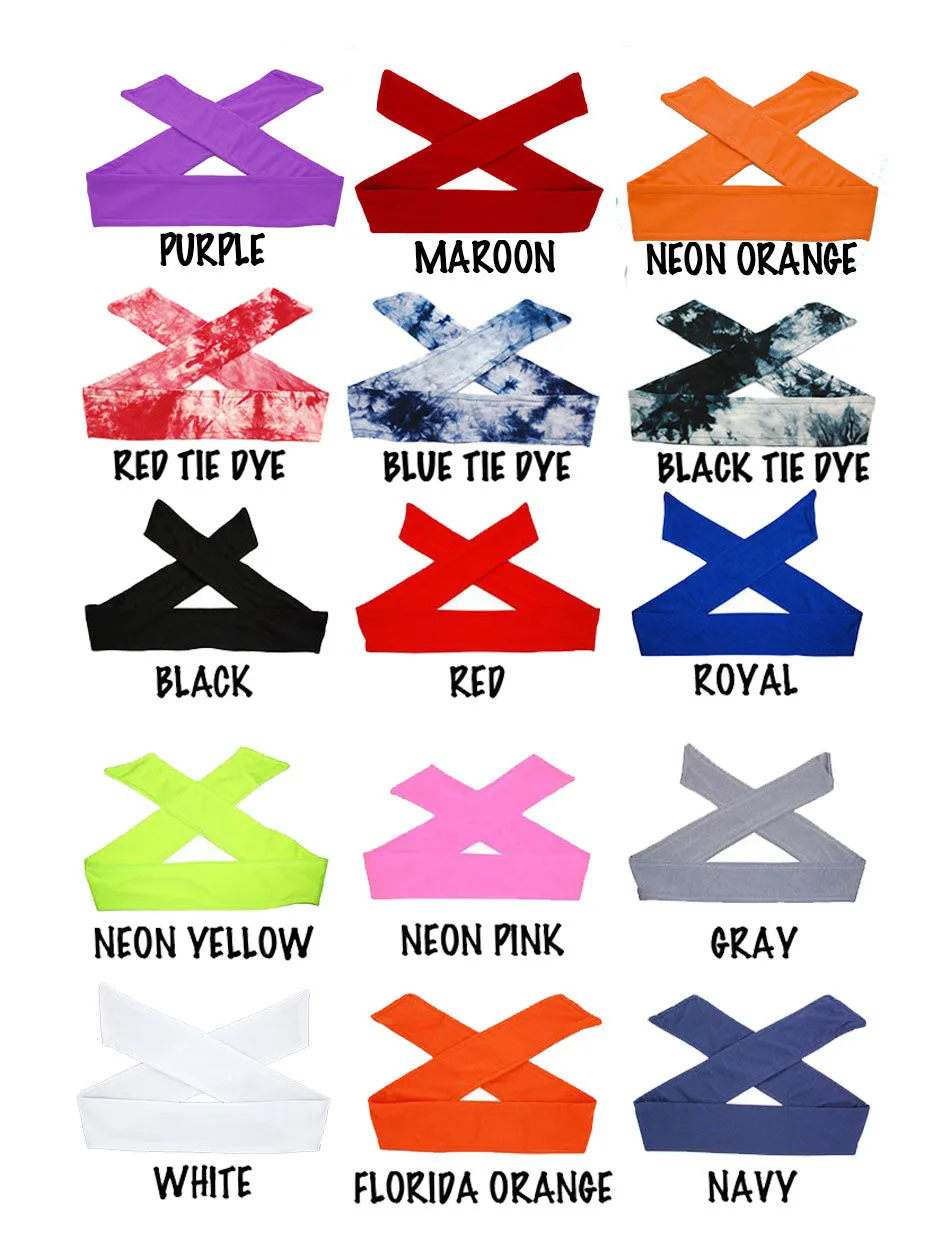 Personalized FOOTBALL TIE Headband - Sparkle Letters!