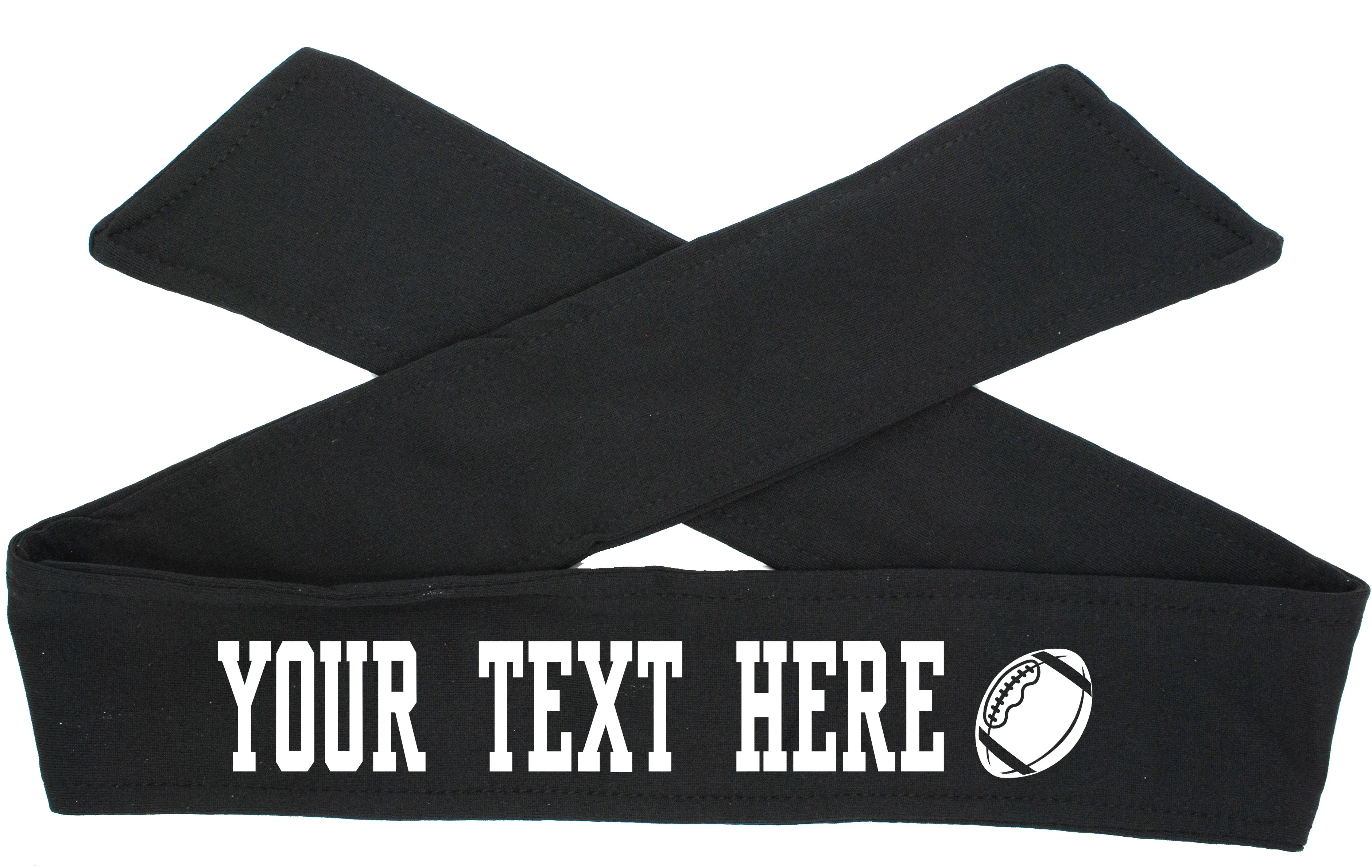Personalized FOOTBALL TIE Headband - Sparkle Letters!