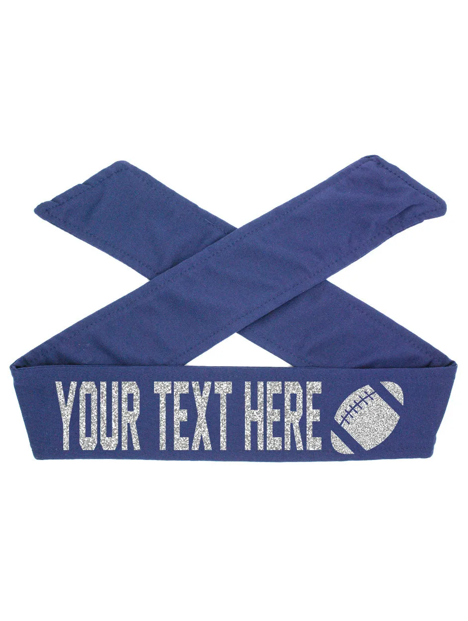 Personalized FOOTBALL TIE Headband - Sparkle Letters!