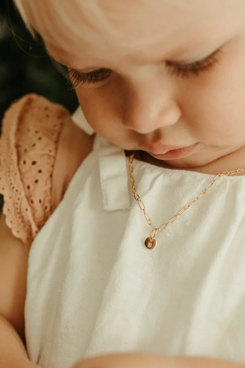 Petite Initial Pendant - Gold