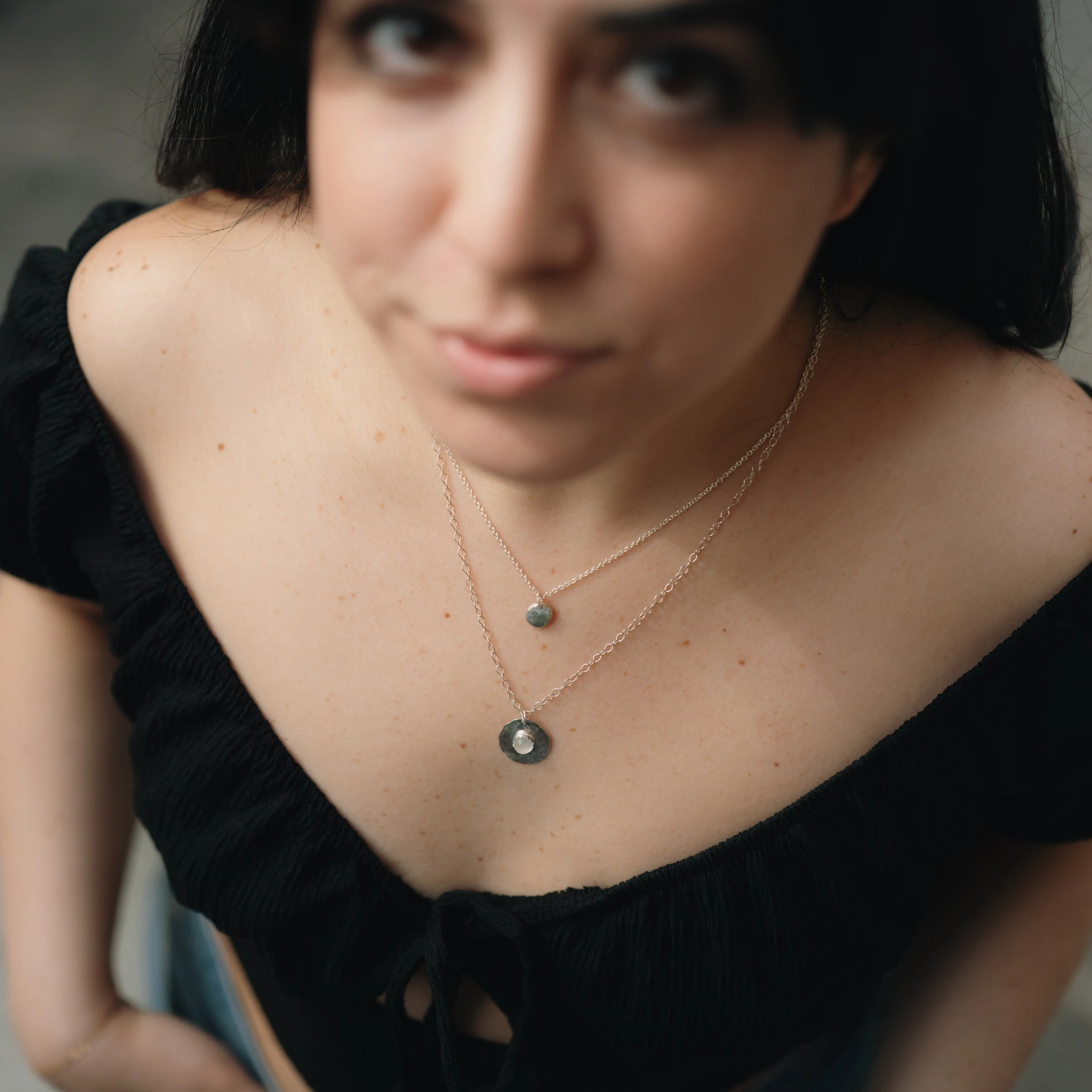 Recycled Pebble Necklace - Choose Your Metal