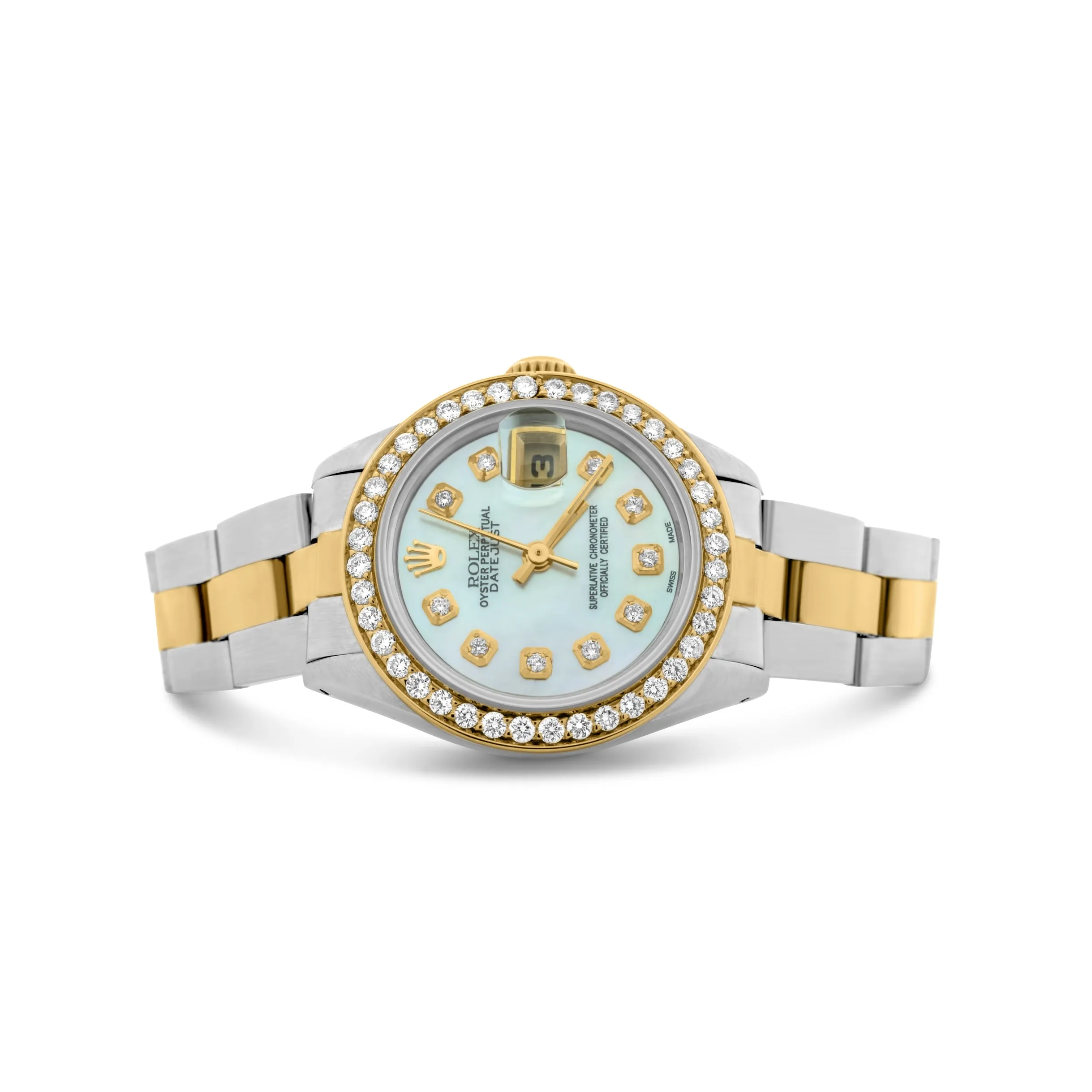 Rolex Ladies Datejust 26mm Two Tone Yellow Gold, Oyster Bracelet Ref. 69173