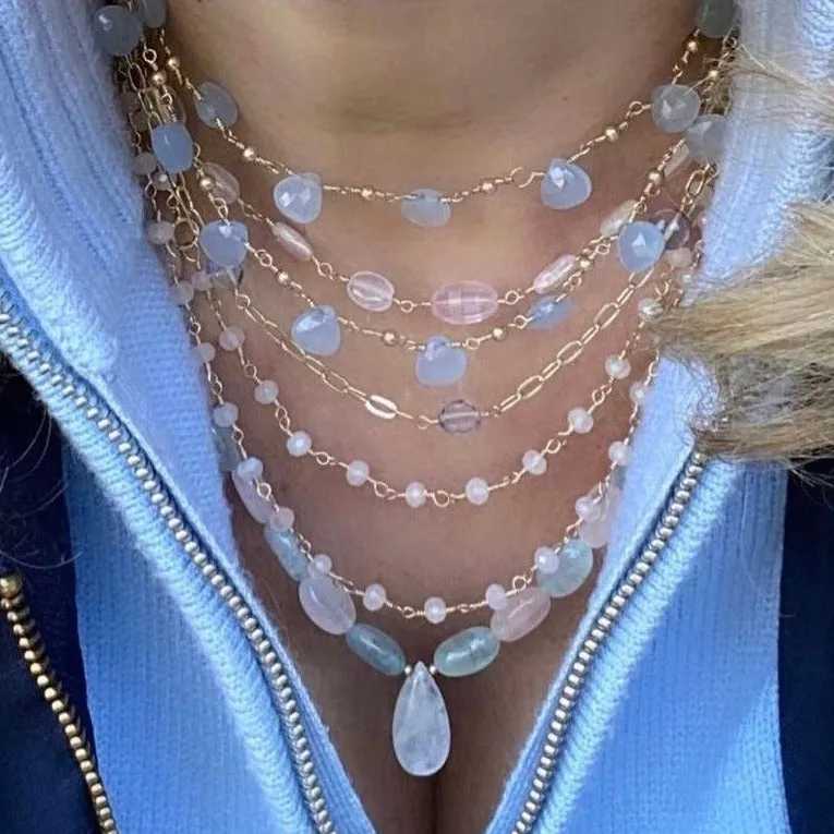 Rose Quartz Necklace - Dora