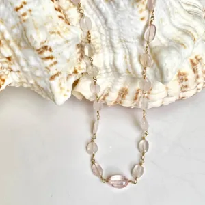 Rose Quartz Necklace - Dora