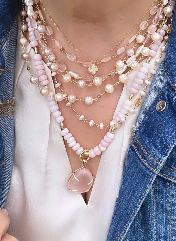 Rose Quartz Necklace - Dora