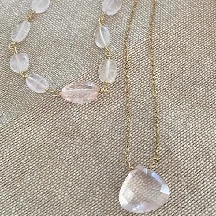 Rose Quartz Necklace - Dora
