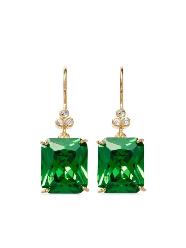 ROXANNE ASSOULIN THE DROP EMERALD EARRINGS