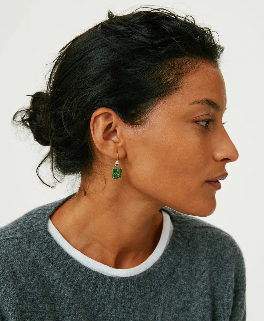 ROXANNE ASSOULIN THE DROP EMERALD EARRINGS