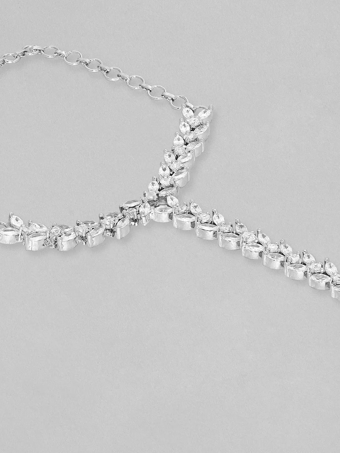 Rubans Zircon Studded Handcrafted Marquise Bracelet