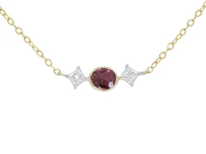 Ruby and Diamond Necklace in 14K and 18K Gold
