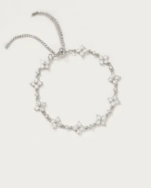 Sparkle Clover Bracelet in Silver