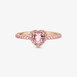 Sparkling Elevated Heart Ring