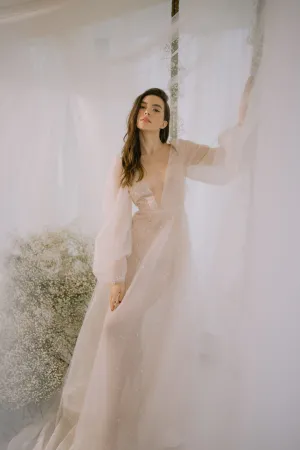 Sparkling Sheer Tulle Dressing Robe