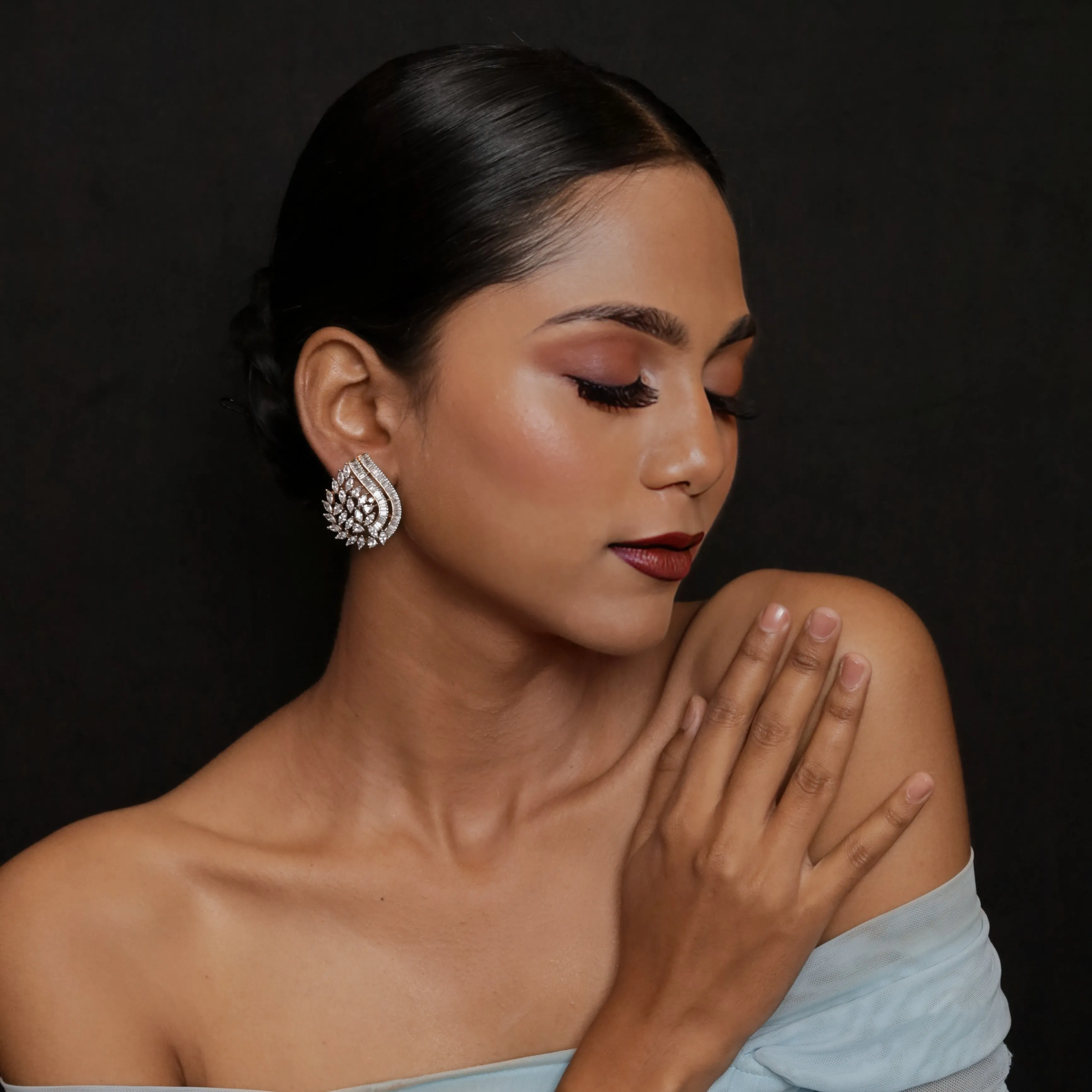 Tops/Studs Zircon/AD Earring 6149-08