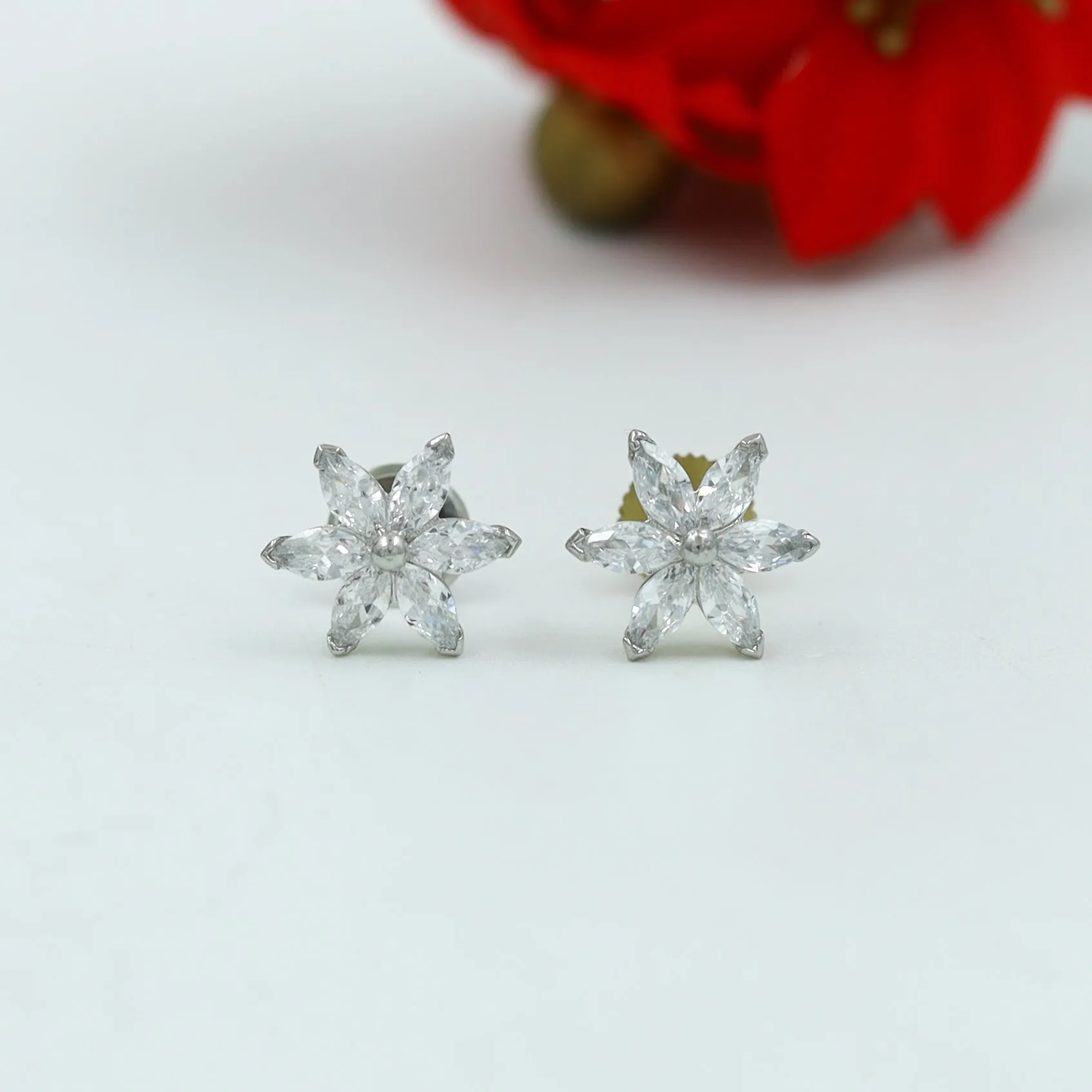 Tops/Studs Zircon/AD Earring 6150-08