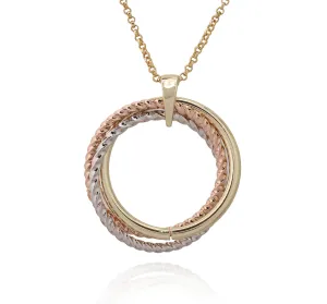 Tricolor Triple Ring Pendant