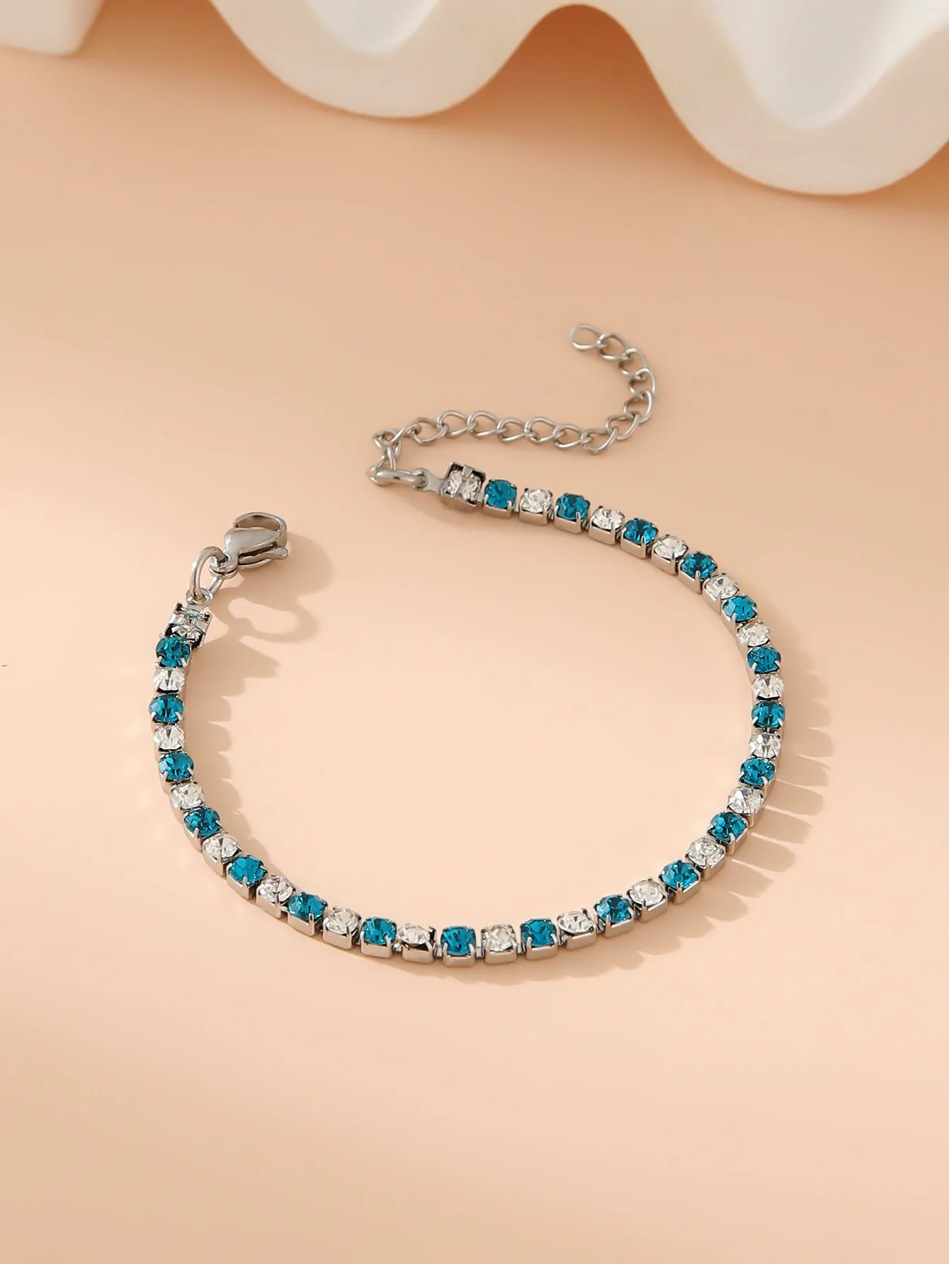 Wholesale Stainless steel zircon diamond cool style bracelet