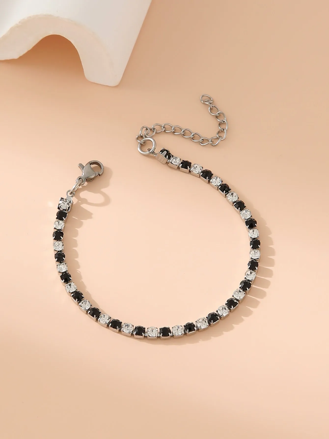 Wholesale Stainless steel zircon diamond cool style bracelet