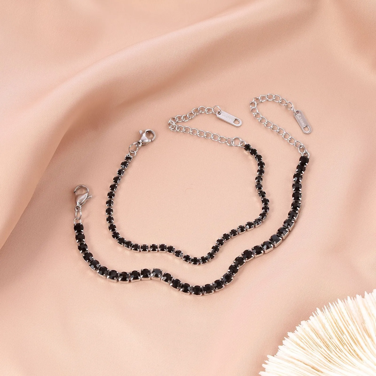 Wholesale Stainless steel zircon diamond cool style bracelet