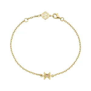 Zoe & Morgan Inti Bracelet - Gold Plated & Peach Zircon
